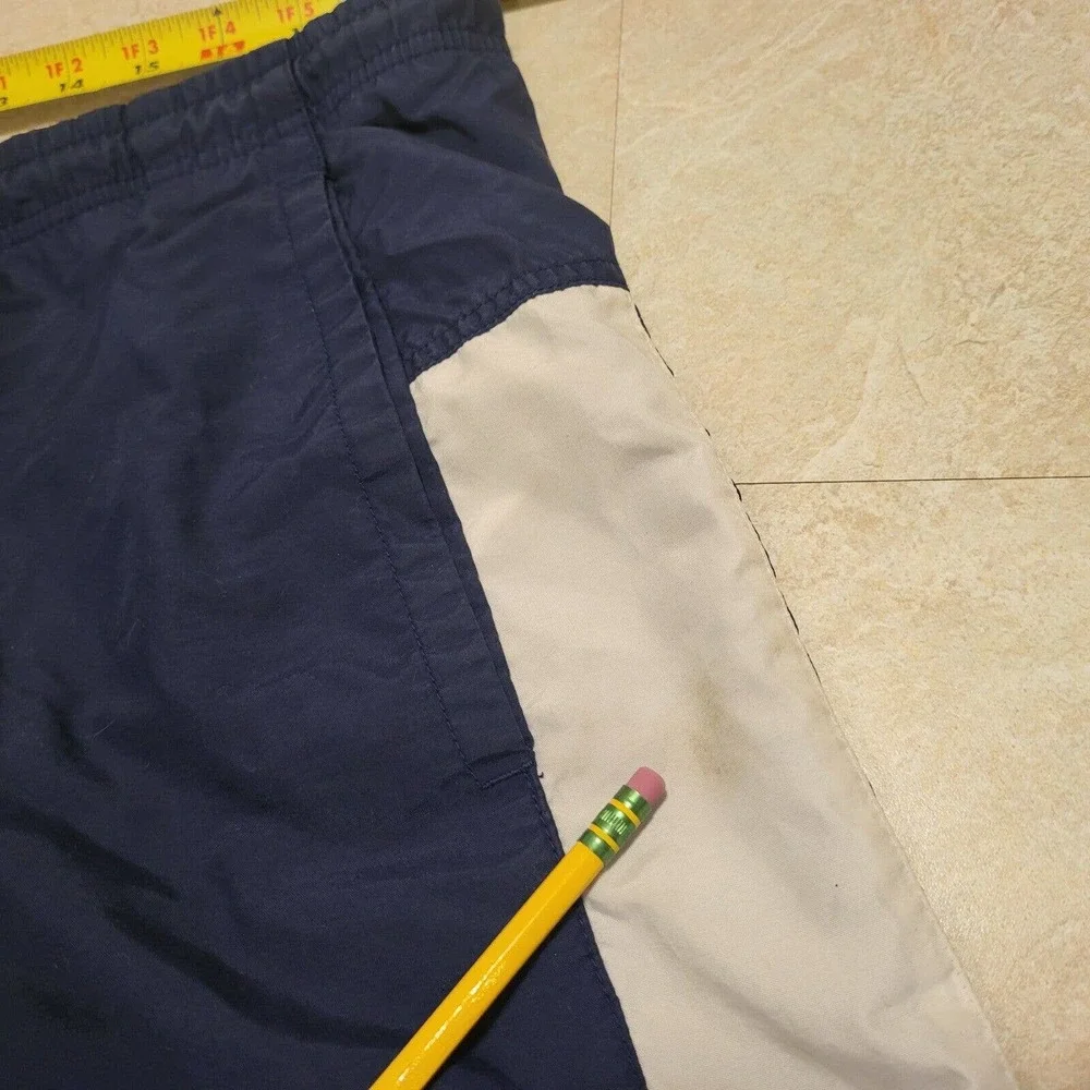 VTG‎ Y2K 00s Mens Nike Spellout Embroidered Swim Trunks Shorts Size L Large